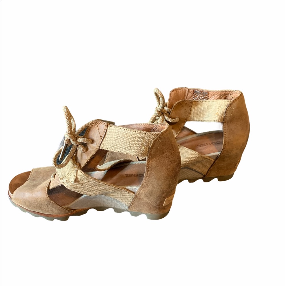 Sorel wedge tie sandals